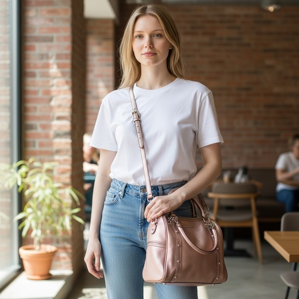 Rebecca Minkoff Gold Cupid Satchel - Picture 3 of 16